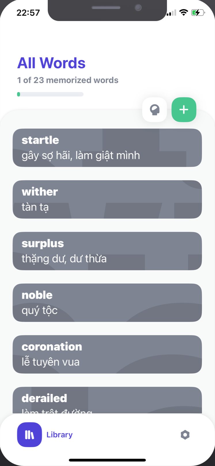 The Wordnote word library